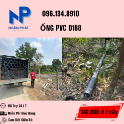 ỐNG NHỰA PVC 168 GIÁ RẺ