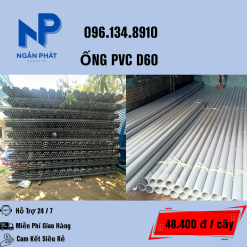ỐNG NHỰA PVC 60 GIÁ RẺ